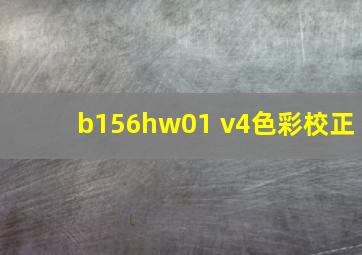 b156hw01 v4色彩校正